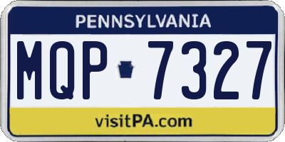 PA license plate MQP7327
