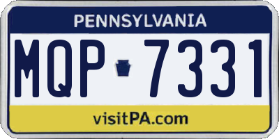 PA license plate MQP7331