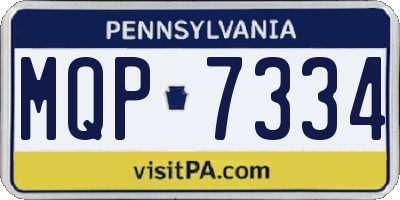PA license plate MQP7334