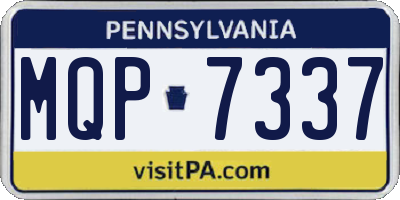 PA license plate MQP7337