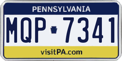 PA license plate MQP7341
