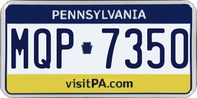 PA license plate MQP7350