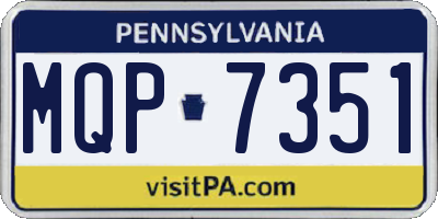 PA license plate MQP7351
