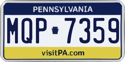 PA license plate MQP7359