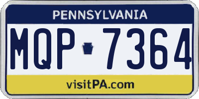 PA license plate MQP7364
