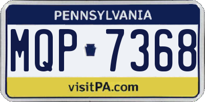 PA license plate MQP7368