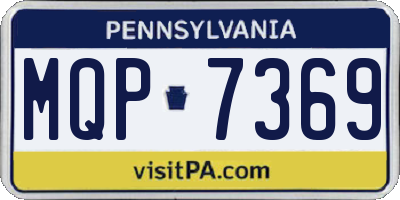 PA license plate MQP7369