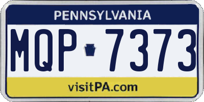PA license plate MQP7373