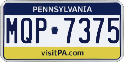 PA license plate MQP7375