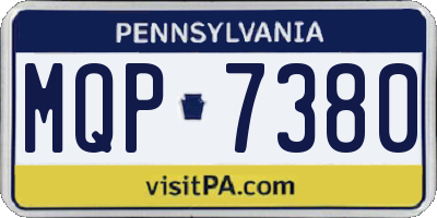 PA license plate MQP7380