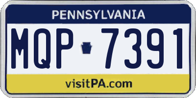 PA license plate MQP7391