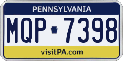 PA license plate MQP7398