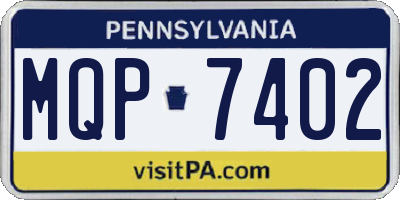 PA license plate MQP7402