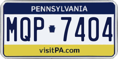 PA license plate MQP7404