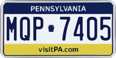 PA license plate MQP7405