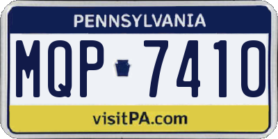 PA license plate MQP7410