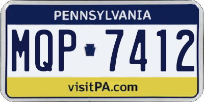 PA license plate MQP7412