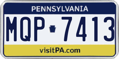 PA license plate MQP7413