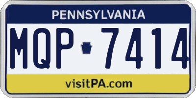 PA license plate MQP7414