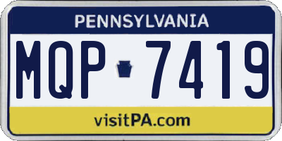 PA license plate MQP7419