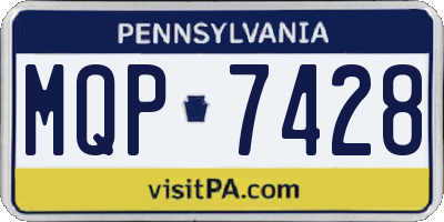 PA license plate MQP7428