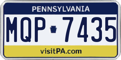 PA license plate MQP7435