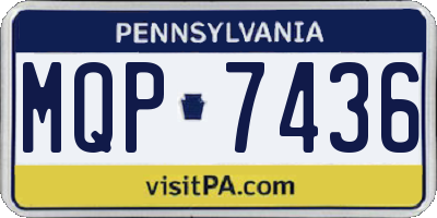 PA license plate MQP7436