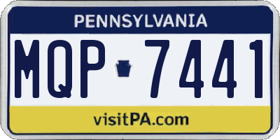 PA license plate MQP7441