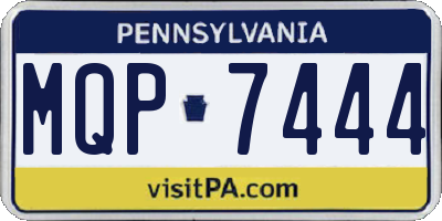 PA license plate MQP7444