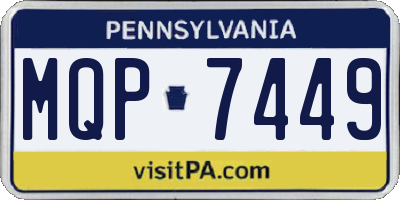 PA license plate MQP7449