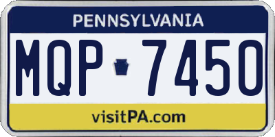 PA license plate MQP7450
