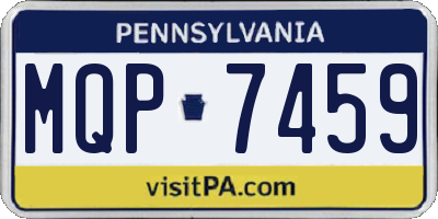 PA license plate MQP7459