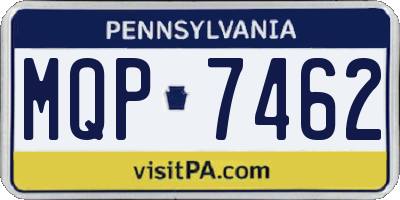 PA license plate MQP7462
