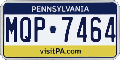 PA license plate MQP7464
