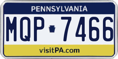PA license plate MQP7466