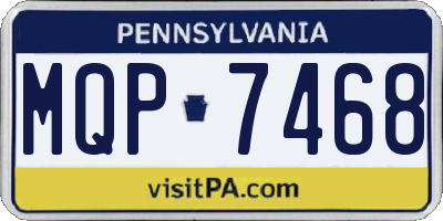 PA license plate MQP7468