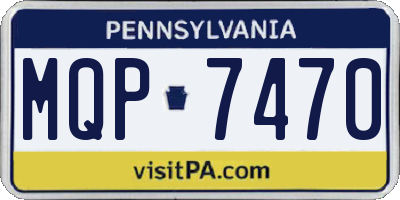 PA license plate MQP7470