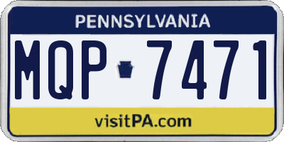 PA license plate MQP7471