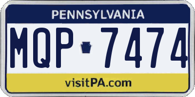 PA license plate MQP7474