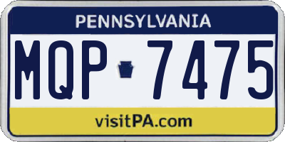 PA license plate MQP7475