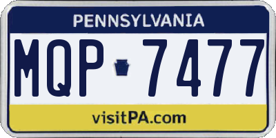 PA license plate MQP7477