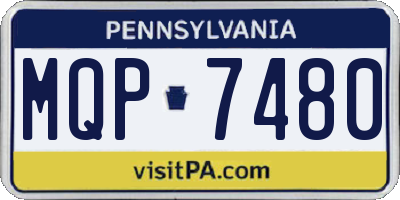 PA license plate MQP7480