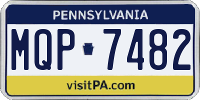 PA license plate MQP7482