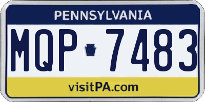 PA license plate MQP7483