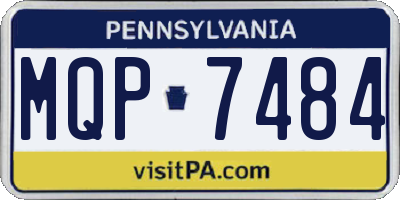 PA license plate MQP7484