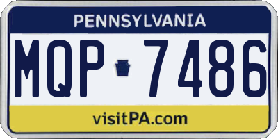 PA license plate MQP7486