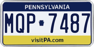 PA license plate MQP7487