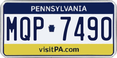 PA license plate MQP7490