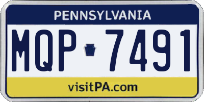 PA license plate MQP7491