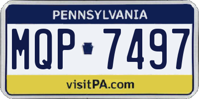 PA license plate MQP7497